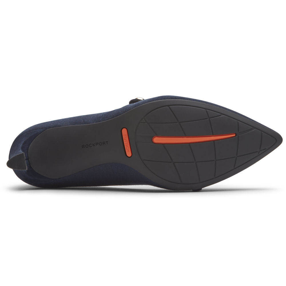 Szpilki Rockport Damskie Granatowe - Total Motion Sheehan Mary Jane - ZU7501294